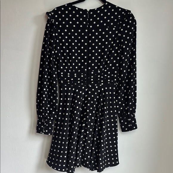 Adelyn Rae Elegant Black Polka Dot Dress small - Picture 12 of 14
